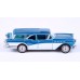 BR18180 HO Scale Brekina 1957 Buick Century Caballero - Dark Turquoise/White