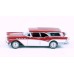 BR18181 HO Scale Brekina 1957 Buick Century Caballero - Dark Red/White