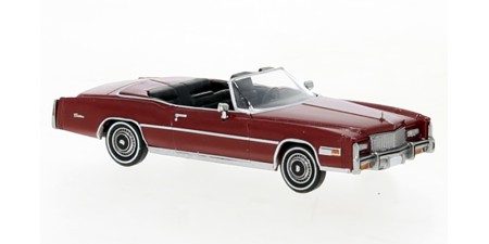 BR19750 HO Scale Brekina 1976 Cadillac Eldorado Convertible - Metallic Red