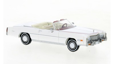 BR19751 HO Scale Brekina 1976 Cadillac Eldorado Convertible - White