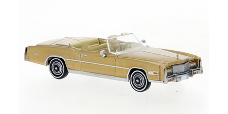 BR19752 HO Scale Brekina 1976 Cadillac Eldorado Convertible - Metallic Gold