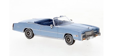BR19753 HO Scale Brekina 1976 Cadillac Eldorado Convertible - Light Blue