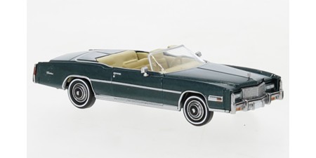BR19754 HO Scale Brekina 1976 Cadillac Eldorado Convertible - Metallic Green