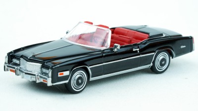 BR19756 HO Scale Brekina 1976 Cadillac Eldorado Convertible - Metallic Black