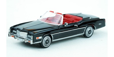 BR19756 HO Scale Brekina 1976 Cadillac Eldorado Convertible - Metallic Black
