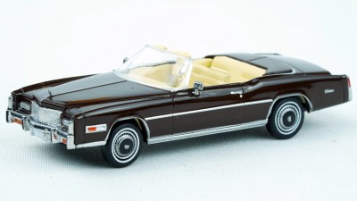 BR19757 HO Scale Brekina 1976 Cadillac Eldorado Convertible - Metallic Brown