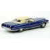 BR18127 HO Scale Brekina 1972 Cadillac Coupe DeVille - Metallic Blue/Beige