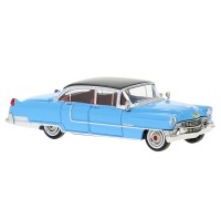BR18351 HO Scale Brekina 1955 Cadillac Fleetwood - Blue/Black