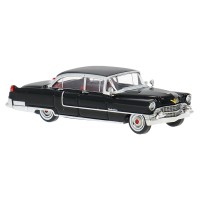 BR18352 HO Scale Brekina 1955 Cadillac Fleetwood - Black/Black