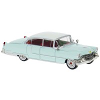 BR18355 HO Scale Brekina 1955 Cadillac Fleetwood - Light Blue/White BR18355 HO Scale Brekina 1955 Cadillac Fleetwood - Light Blue/White