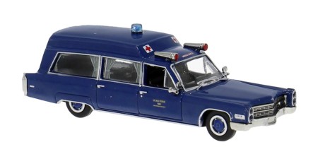 BR19788 HO Scale Brekina 1966 Cadillac Miller Meteor Ambulance - US Air Force Blue BR19788 HO Scale Brekina 1966 Cadillac Miller Meteor Ambulance - US Air Force Blue