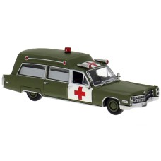 BR19789 HO Scale Brekina 1966 Cadillac Miller Meteor Ambulance - US Army Green BR19789 HO Scale Brekina 1966 Cadillac Miller Meteor Ambulance - US Army Green