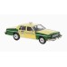 BR19712- Brekina HO 1987 Chevrolet Caprice Sedan - Chicago Taxi (green/yellow)