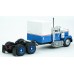 BR85781 HO Scale Brekina Chevrolet Bison Sleeper Truck Tractor - White/Blue