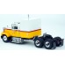 BR85782 HO Scale Brekina Chevrolet Bison Sleeper Truck Tractor - White/Yellow