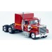 BR85784 HO Scale Brekina Chevrolet Bison Sleeper Truck Tractor - Red