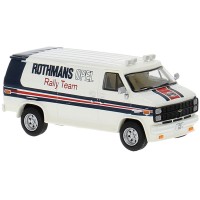 BR18257 - Brekina HO 1983 Chevrolet G20 Van - White Rothmans Opel Rally Team