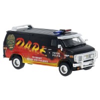 BR18258 - Brekina HO 1983 Chevrolet G20 Custom Van - Black D.A.R.E. Police BR18258 - Brekina HO 1983 Chevrolet G20 Custom Van - Black D.A.R.E. Police