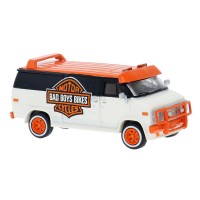 BR18260 - Brekina HO 1983 Chevrolet G20 Van - White/Black/Orange "Bad Boys Motorcycles" BR18260 - Brekina HO 1983 Chevrolet G20 Van - White/Black/Orange "Bad Boys Motorcycles"