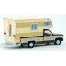 BR19664 - Brekina HO 1982 Chevrolet C20 Pickup - Brown/Beige With Camper