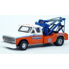 BR19667 - Brekina HO 1968 Chevrolet C30 Tow Truck - Suburban Towing, Orange/White