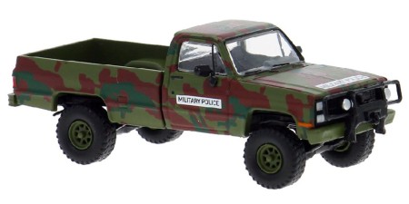 BR19691 - Brekina HO 1982 Chevrolet C10 Lifted Pickup - Military Police Camo Green