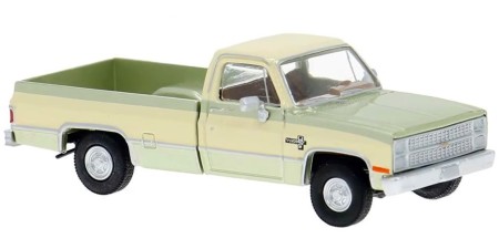 BR19695 - Brekina HO 1981 Chevrolet C10 Pickup - Light Green/Light Yellow Two Tone