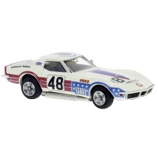 BR19985 - Brekina HO '68-'72 Chevrolet Corvette C3 Coupe - White John Greenwood Racing #48