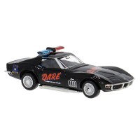 BR19986 - Brekina HO '68-'72 Chevrolet Corvette C3 Coupe - Black D.A.R.E.