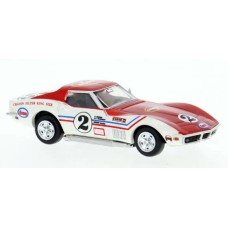 BR19987 - Brekina HO '68-'72 Chevrolet Corvette C3 Coupe - White/Red Greder Racing #2