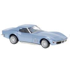 BR19990 - Brekina HO '68-'72 Chevrolet Corvette C3 Coupe - Metallic Light Blue