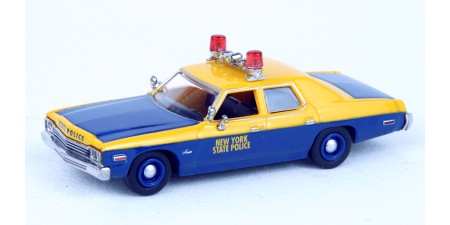 BR18155 HO Scale Brekina 1974 Dodge Monaco - Blue/Yellow New York State Police