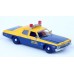 BR18155 HO Scale Brekina 1974 Dodge Monaco - Blue/Yellow New York State Police