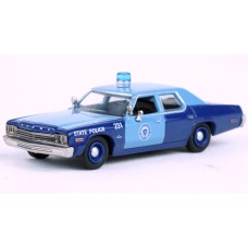 BR18156 HO Scale Brekina 1974 Dodge Monaco - Blue/Blue Massachusetts State Police
