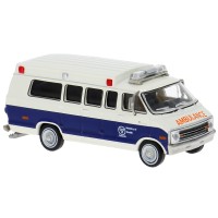 BR18307 HO Scale 1975 Dodge B200 Ambulance - White/Blue Ontario Ministry of Health BR18307 HO Scale 1975 Dodge B200 Ambulance - White/Blue Ontario Ministry of Health