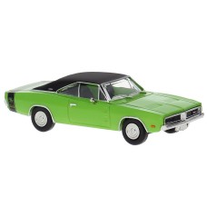 BR18002 HO Scale Brekina 1969 Dodge Charger R/T - Green/Black