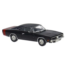 BR18006 HO Scale Brekina 1969 Dodge Charger R/T - Black