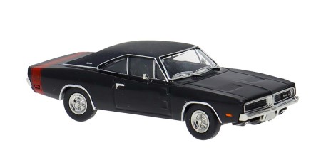 BR18006 HO Scale Brekina 1969 Dodge Charger R/T - Black