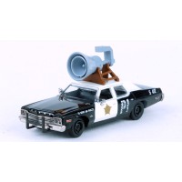 BR18154 HO Scale Brekina 1974 Dodge Monaco - Black/White "Jake & Elroy" With Speaker BR18154 HO Scale Brekina 1974 Dodge Monaco - Black/White "Jake & Elroy" With Speaker