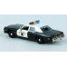 BR18159 HO Scale Brekina 1974 Dodge Monaco - Black/White California Highway Patrol