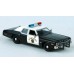 BR18159 HO Scale Brekina 1974 Dodge Monaco - Black/White California Highway Patrol