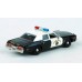 BR18159 HO Scale Brekina 1974 Dodge Monaco - Black/White California Highway Patrol