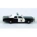 BR18159 HO Scale Brekina 1974 Dodge Monaco - Black/White California Highway Patrol