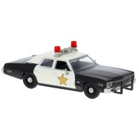 BR18162 HO Scale Brekina 1974 Dodge Monaco - Black/White Undec Sheriff