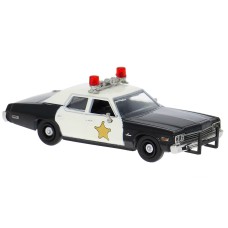 BR18162 HO Scale Brekina 1974 Dodge Monaco - Black/White Undec Sheriff