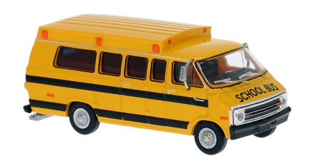 BR18310 HO Scale 1975 Dodge B200 School Bus - Yellow BR18310 HO Scale 1975 Dodge B200 School Bus - Yellow