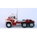 BRE86300 - HO Scale Brekina Dodge LCF CT-900 Tandem Axle Truck Tractor - White/Red