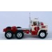 BRE86300 - HO Scale Brekina Dodge LCF CT-900 Tandem Axle Truck Tractor - White/Red