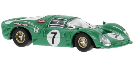 BR22907 HO Scale 1966 Ferrari 330P3 Sports Prototype Race Car - Green #7 Piper/Atwood BR22907 HO Scale 1966 Ferrari 330P3 Sports Prototype Race Car - Green #7 Piper/Atwood