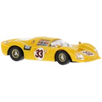 BR22908 HO Scale 1966 Ferrari 330P3 Sports Prototype Race Car - Yellow #33 1967 Daytona W. Mairesse/J. Blaton Ecurie Francorch BR22908 HO Scale 1966 Ferrari 330P3 Sports Prototype Race Car - Yellow #33 1967 Daytona W. Mairesse/J. Blaton Ecurie Francorch